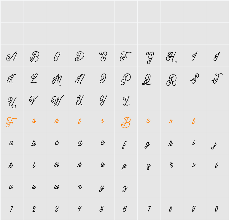 Folkestone Character Map