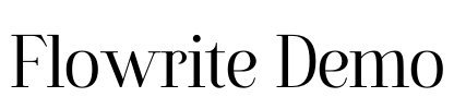 Flowrite Demo Font Image