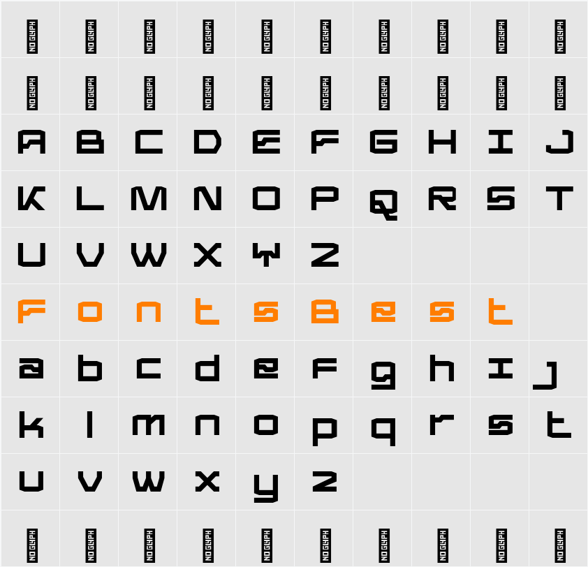 Froxa Extrabold Character Map