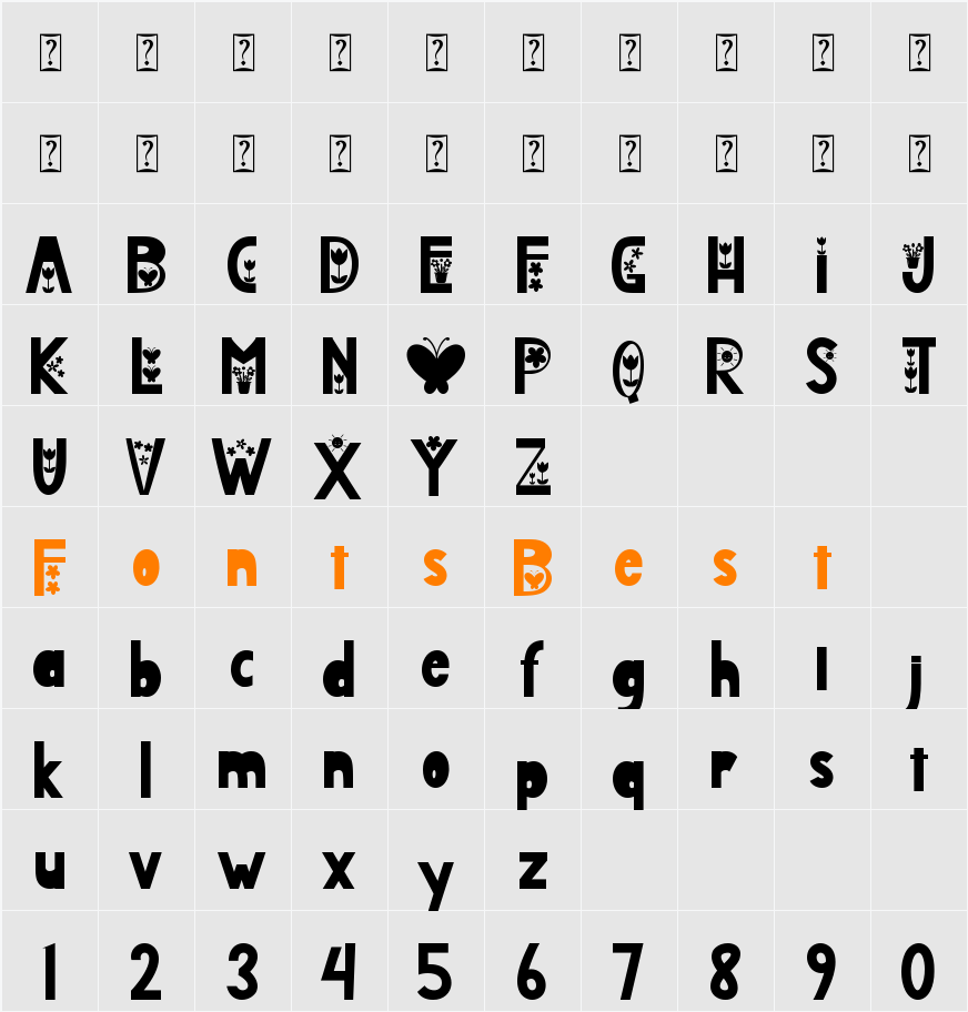 Deflower Character Map