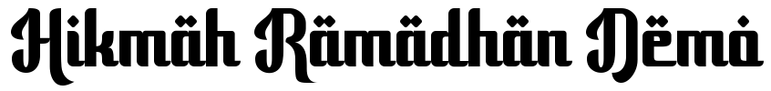 Hikmah Ramadhan Demo Font Image