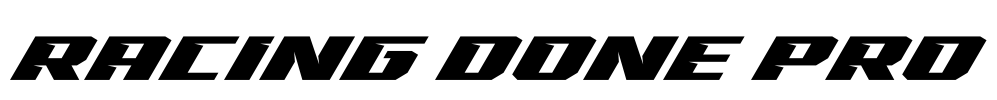 Racing Done Pro Font Image