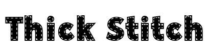 Thick Stitch Font Image