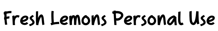 Fresh Lemons Personal Use Font Image