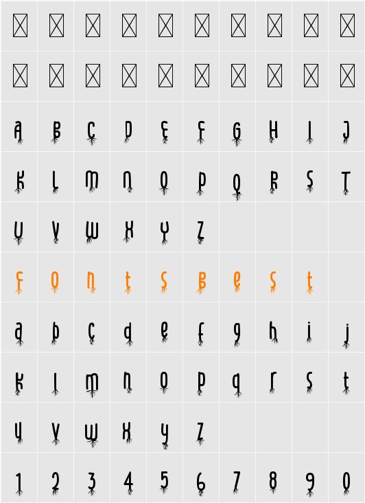 World Madly Root Character Map