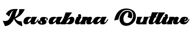 Kasabina Outline Font Image