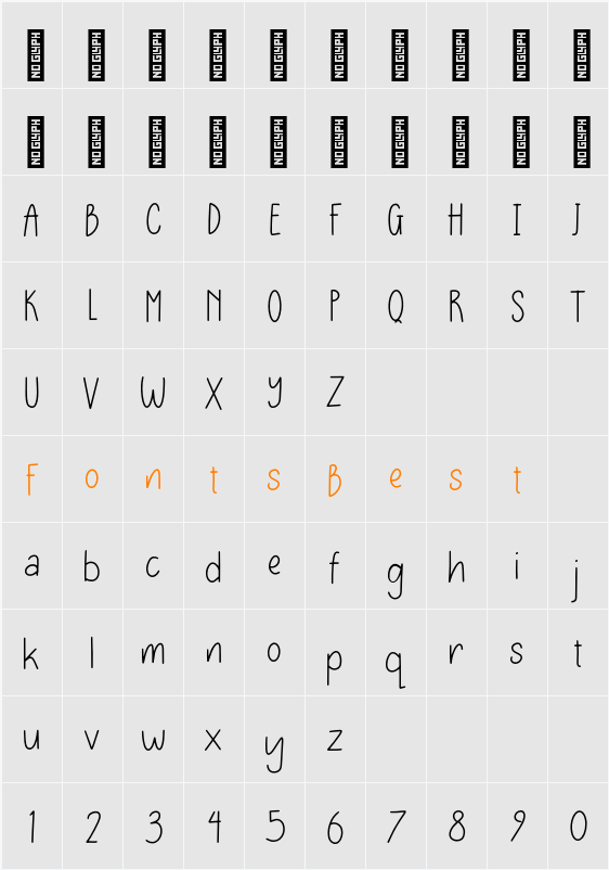 Narendra Personal Use Character Map