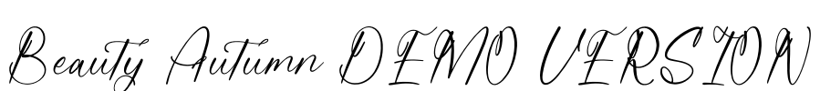 Beauty Autumn DEMO VERSION Font Image
