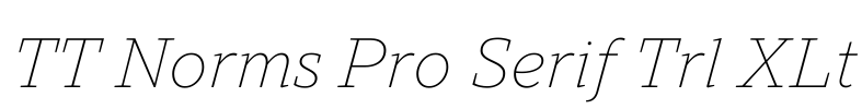 TT Norms Pro Serif Trl XLt Font Image