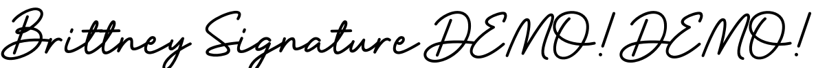 Brittney Signature DEMO! DEMO! Font Image