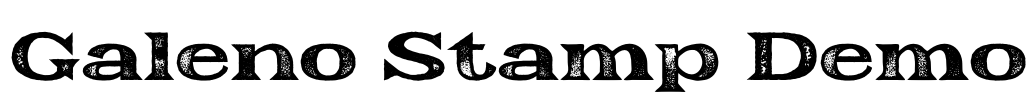 Galeno Stamp Demo Font Image