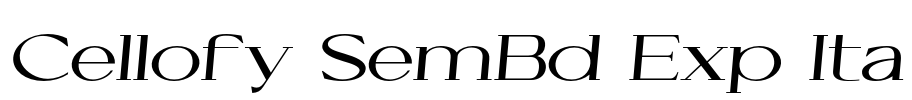 Cellofy SemBd Exp Ita Font Image