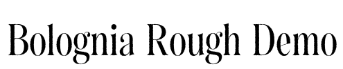 Bolognia Rough Demo Font Image