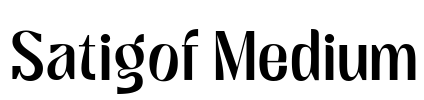 Satigof Medium Font Image