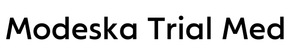 Modeska Trial Med Font Image
