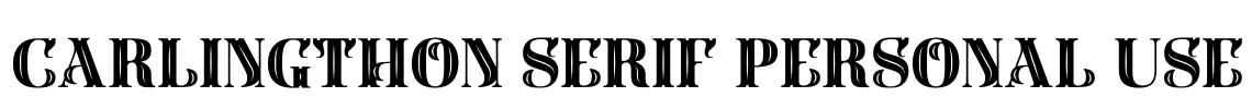 Carlingthon Serif Personal Use Font Image