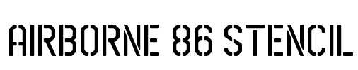 Airborne 86 Stencil