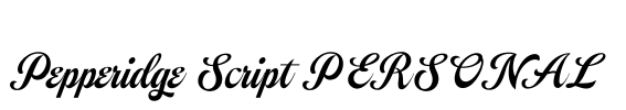 Pepperidge Script PERSONAL Font Image
