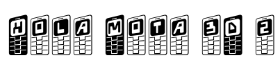 Hola Mota 3D 2 Font Image