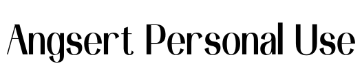 Angsert Personal Use Font Image