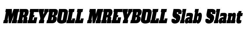 MREYBOLL MREYBOLL Slab Slant Font Image