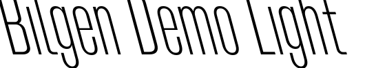 Bilgen Demo Light Font Image