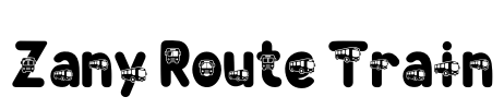 Zany Route Train Font Image