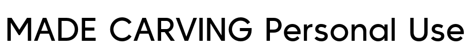 MADE CARVING Personal Use Font Image
