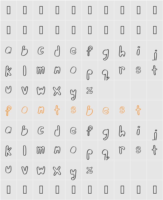 Adaline Character Map