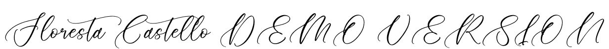 Floresta Castello DEMO VERSION Font Image