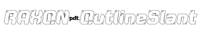 RAXON-OutlineSlant Font Image