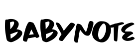 Babynote Font Image