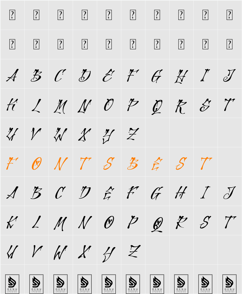 Power Skate Character Map