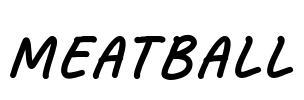 Meatball Font Image