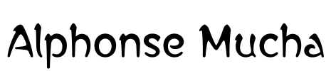 Alphonse Mucha Font Image