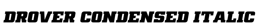 Drover Condensed Italic Font Image