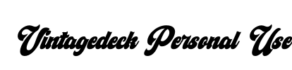 Vintagedeck Personal Use Font Image