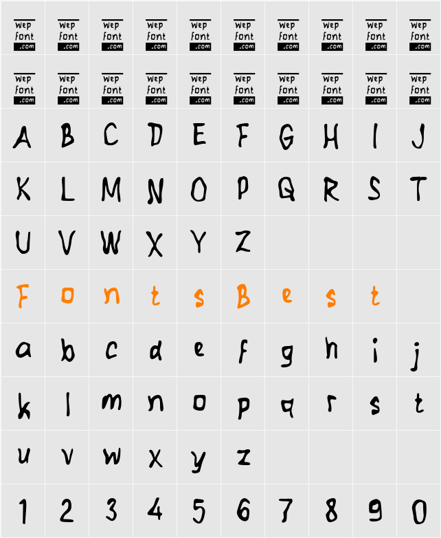 Oaglik Character Map