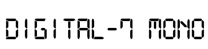 Digital-7 Mono Font Image