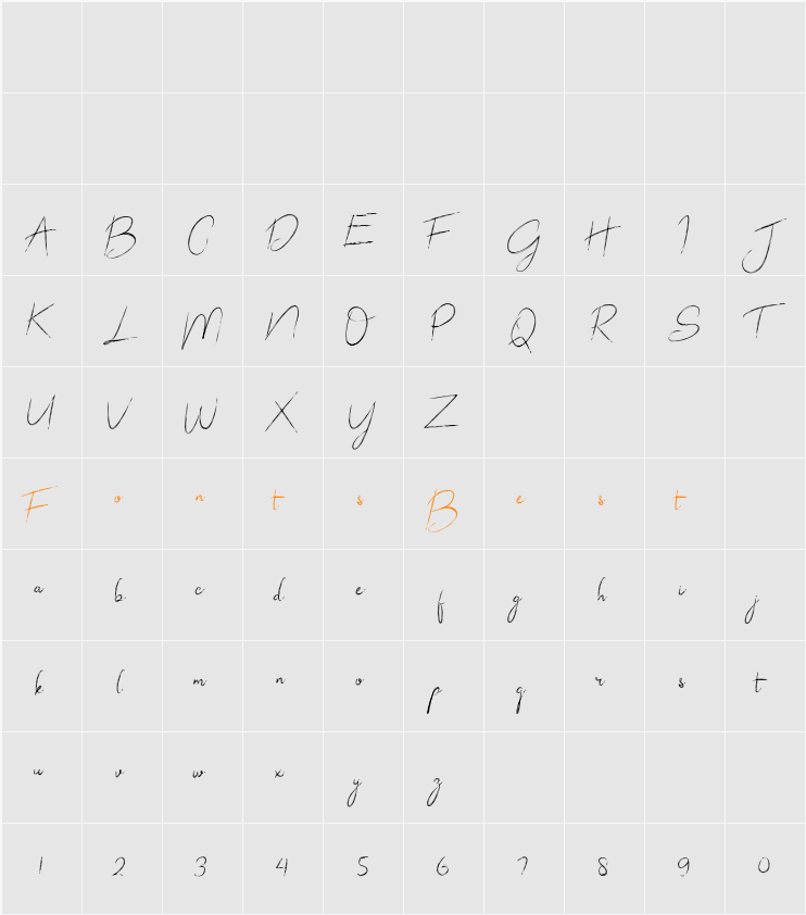 abrakadabra Character Map