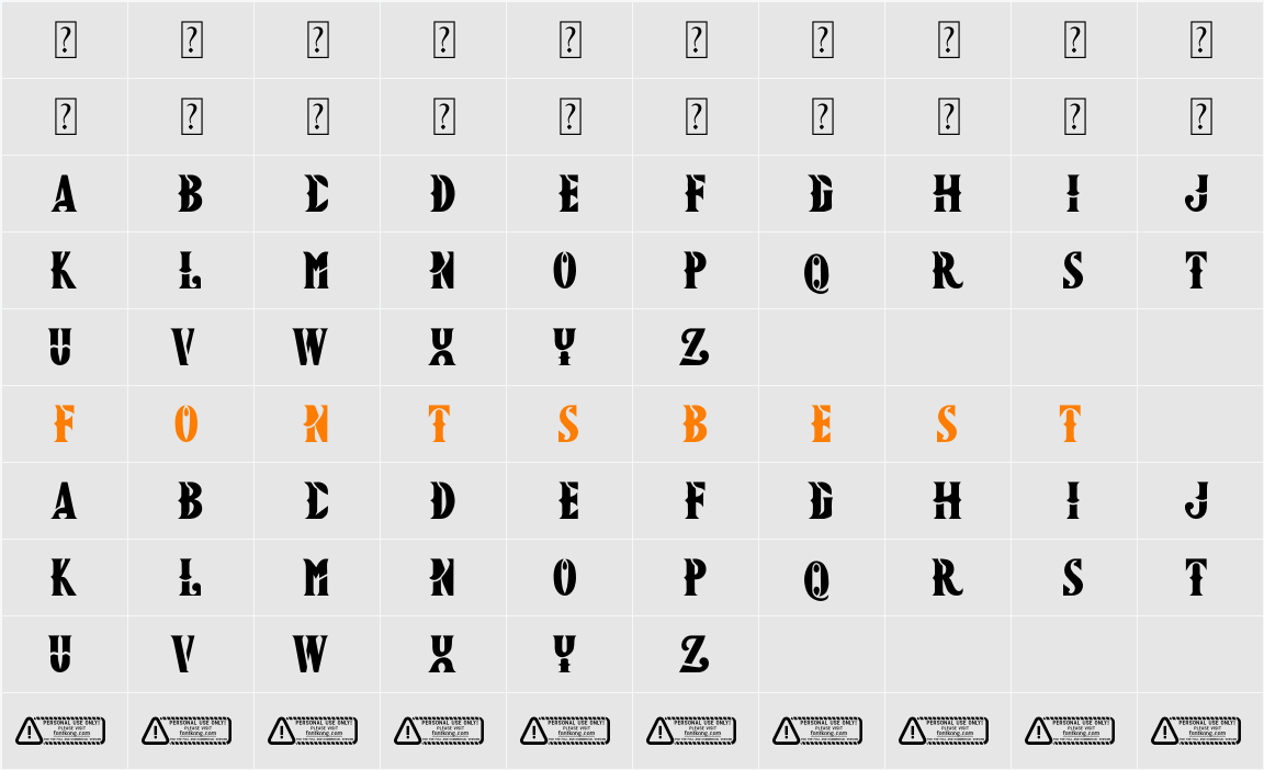 Busquets PERSONAL USE ONLY! Character Map
