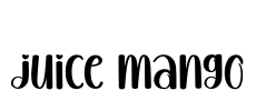 Juice Mango Font Image