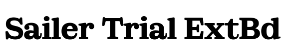 Sailer Trial ExtBd Font Image