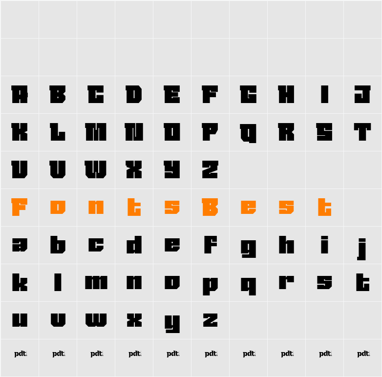 AMOONK Regular Character Map