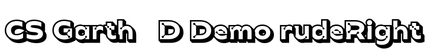 CS Garth 3D Demo rudeRight Font Image