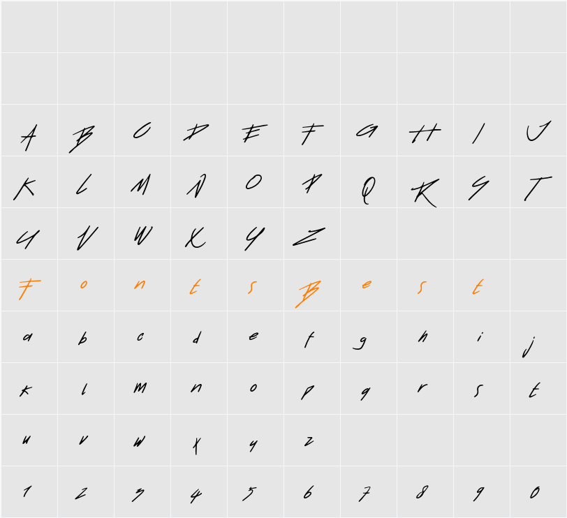 Retquizer   Character Map