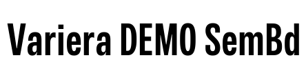Variera DEMO SemBd Font Image