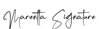 Marentta Signature Font Image