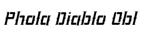 Phola Diablo Obl Font Image