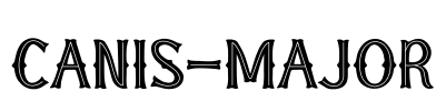 CANIS-MAJOR Font Image